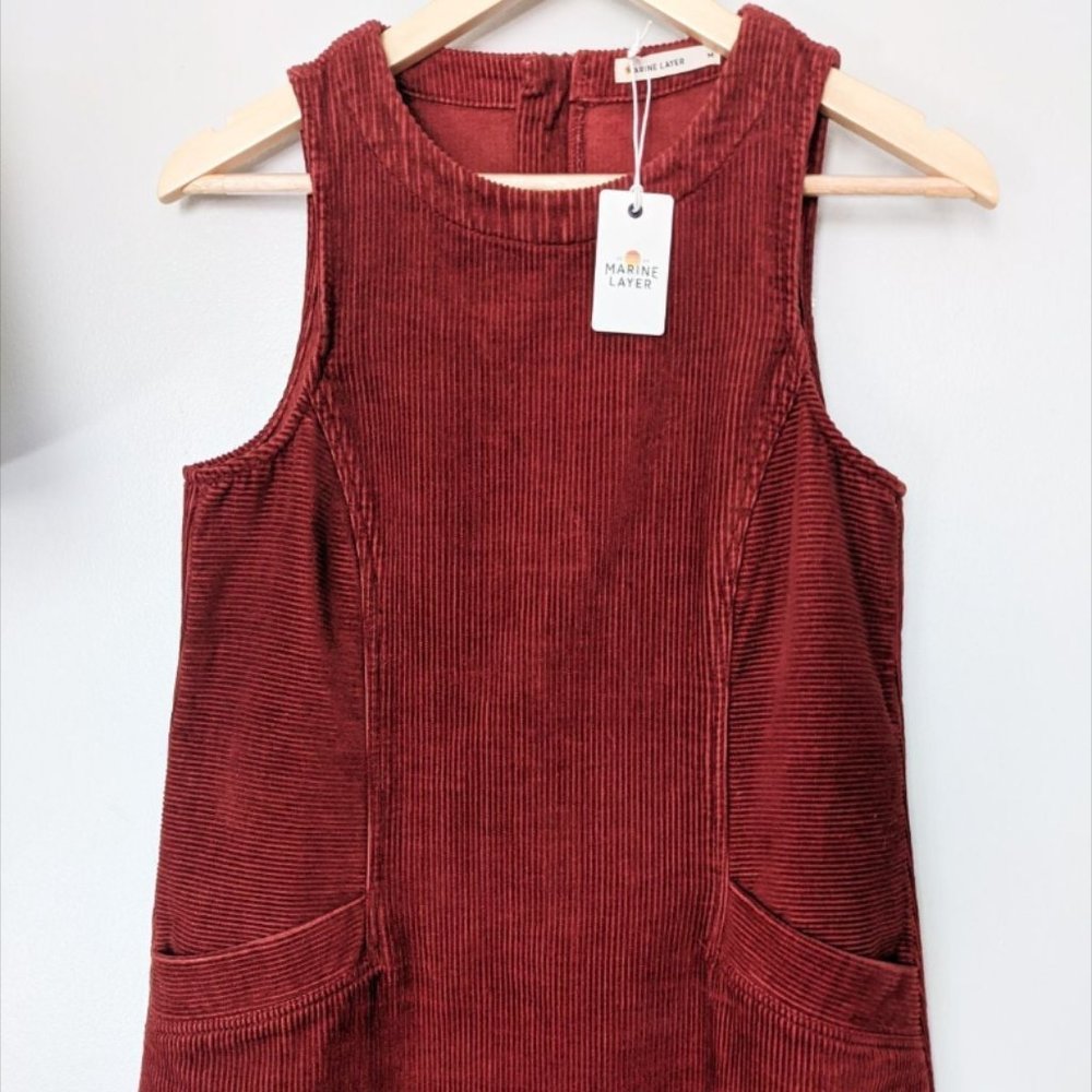 Marine Layer Red Courdoroy Dress • M - Picture 4 of 8